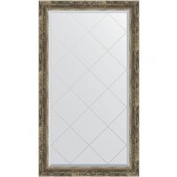 Зеркало Evoform Exclusive-G 128х73 с гравировкой в багетной раме - Старое дерево с плетением 70 мм арт-BY 4221 — фото 1, Зеркала в ванную комнату