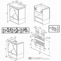 Тумба под раковину Бриклаер Кристалл 50 подвесная Белая арт-4627125415937 — фото 9, Тумбы под раковину