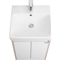 Тумба под раковину Aquaton Сканди Doors 45 Белый глянец Дуб верона арт-1A278701SDB20 — фото 5, Тумбы под раковину