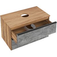 Тумба под раковину Runo Мальта 85 Серая Дуб арт-00-00001100 — фото 2, Тумбы под раковину