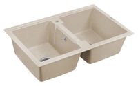 Кухонная мойка Paulmark Tandem 80/2 Бежевая арт-PM238150-BE — фото 2, Кухонные мойки