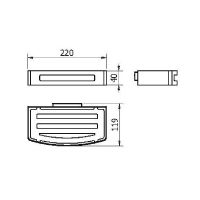 Полка корзина Langberger Black Edition Черная матовая арт-75160-BPC — фото 2, Полки для ванной и душа
