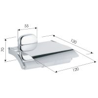 Держатель туалетной бумаги Remer Suite с крышкой Хром арт-SU60CR — фото 2, Держатели туалетной бумаги