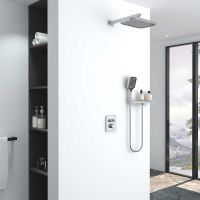 Душевая система Vincea Inspire с термостатом Хром арт-VSFW-321MT1RCH — фото 2, Встраиваемые душевые комплекты