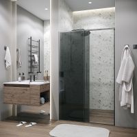 Душевая дверь Grossman Galaxy 110 профиль Графит сатин стекло тонированное арт-100.K33.01.110.42.10 — фото 9, Раздвижные душевые двери