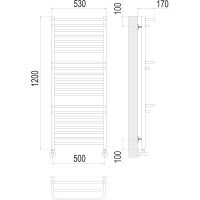 Товар: Водяной полотенцесушитель Terminus Орион П22 500х1200 Хром, нижнее подключение, G 1/2" ВР, с угловым соединением арт-4670078529763 - фото 6 Водяной полотенцесушитель Terminus Орион П22 500х1200 Хром, нижнее подключение, G 1/2" ВР, с угловым соединением арт-4670078529763 — фото 6, Водяные полотенцесушители