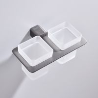 Стакан для зубных щеток Raglo двойной Графит арт-R301.08.09 — фото 7, Стаканы для зубных щеток