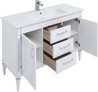 Тумба с раковиной Aquanet Селена 120 Белая Патина серебро арт-233696 — фото 7, Тумбы с раковиной