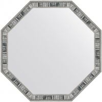 Зеркало Evoform Octagon 69x69 в багетной раме - Состаренное дерево 50 мм арт-BY 7414 — фото 1, Зеркала в ванную комнату