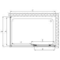 Душевой уголок Vincea Soft 150x80 профиль Вороненая сталь стекло прозрачное арт-VSR-3SO8015CLGM — фото 5, Прямоугольные душевые уголки