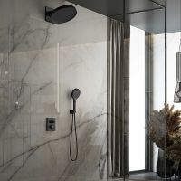 Душевая система Vincea Inspire с термостатом Черная матовая арт-VSFW-3I21MT3MB — фото 2, Встраиваемые душевые комплекты