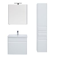 Тумба под раковину Aquanet Палермо 60 подвесная Белый глянец арт-203934 — фото 5, Тумбы под раковину