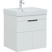 Тумба под раковину Aquanet Ирис new 60 подвесная Белая глянцевая арт-310148 — фото 4, Тумбы под раковину