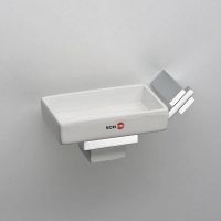 Мыльница Schein Watteau Белая Хром арт-122CS-L — фото 2, Мыльницы