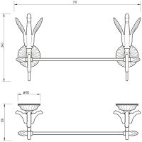 Полотенцедержатель Migliore Luxor Золото арт-26133 — фото 3, Полотенцедержатели