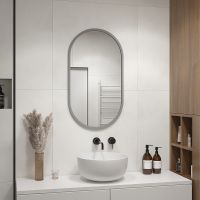 Зеркало Bellezza Эдда 50 Серое арт-4610206020014 — фото 2, Зеркала в ванную комнату