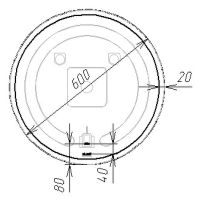 Зеркало VIANT Мюнхен 60 с подсветкой с бесконтактным выключателем арт-VMUN60-ZLED — фото 4, Зеркала в ванную комнату