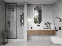 Керамическая плитка Gracia Ceramica Cameo Terrazzo Grey Серый 01 настенная 25х60 см арт-010100001544 — фото 8, Керамическая плитка