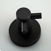 Двойной крючок Frap F302 Черный матовый арт-F30205-2 — фото 4, Крючки для полотенец