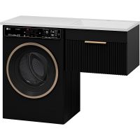 Тумба с раковиной Brevita Enfida 120 R подвесная Черная матовая арт-УТ000016090 — фото 1, Тумбы с раковиной