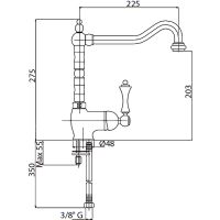 Товар: Смеситель для кухни Cezares Margot Золото 24 карат арт-MARGOT-LLM2-03/24-M - фото 2 Смеситель для кухни Cezares Margot Золото 24 карат арт-MARGOT-LLM2-03/24-M — фото 2, Смесители для кухни