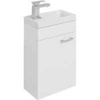 Тумба с раковиной Aquanet Нота 40 L подвесная Белая арт-254044 — фото 1, Тумбы с раковиной