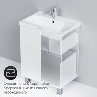 Тумба под раковину AM.PM Gem 60 Белая арт-M90FSX06022WG32 — фото 3, Тумбы под раковину