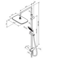 Душевая система Damixa Gala Черная матовая арт-953000300 — фото 7, Душевые стойки