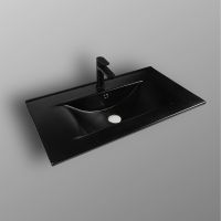 Тумба с раковиной Bond Wave 80 подвесная Графит матовый арт-T01807-S05B — фото 5, Тумбы с раковиной