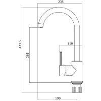 Товар: Смеситель для кухни Orange OneLife Хром арт-P04-001cr - фото 9 Смеситель для кухни Orange OneLife Хром арт-P04-001cr — фото 9, Смесители для кухни