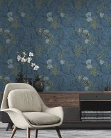 Обои Emiliana Parati Zen Винил на флизелине (1,06*10,05) Синий, Деревья/Цветы арт-72959 — фото 4, Обои для стен