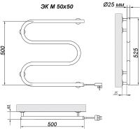 Товар: Электрический полотенцесушитель Ника Simple М-обр. 50/50 Хром арт-М 50/50 каб - фото 2 Электрический полотенцесушитель Ника Simple М-обр. 50/50 Хром арт-М 50/50 каб — фото 2, Электрические полотенцесушители