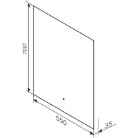Зеркало AM.PM X-Joy 55 с подсветкой с ИК-сенсорным выключателем арт-M85MOX10551S — фото 10, Зеркала в ванную комнату