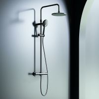 Душевая система Damixa Option с термостатом Черная матовая арт-DX218091300 — фото 2, Душевые стойки