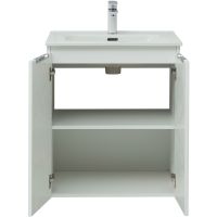 Тумба под раковину Aquanet Алвита New 60 подвесная Белая матовая арт-277522 — фото 4, Тумбы под раковину