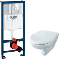 Комплект унитаза Rosa Элеганс Люкс Вн УнБ32 4620008195438 с инсталляцией Grohe Rapid SL 38721001 с сиденьем Микролифт и клавишей смыва Хром арт-4620008195438+38721001 — фото 1, Комплекты унитаз + инсталляция