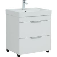 Тумба под раковину Aquanet Ирис new 60 Белая глянцевая арт-310152 — фото 1, Тумбы под раковину