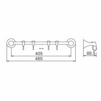 Вешалка для полотенец Frap F35 Хром арт-F3515-4 — фото 9, Крючки для полотенец