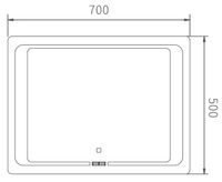 Зеркало Haiba 70 с подсветкой с сенсорным выключателем и часами арт-HB664 — фото 3, Зеркала в ванную комнату