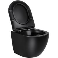 Унитаз Vincea Globo подвесной Черный матовый с сиденьем Микролифт арт-VT1-14MB — фото 4, Подвесные унитазы