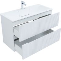 Тумба под раковину Aquanet Джейн 100 подвесная Белая матовая арт-313288 — фото 5, Тумбы под раковину