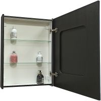 Зеркальный шкаф Континент Mirror Box black Led 60 с подсветкой Черный арт-МВК053 — фото 4, Зеркальные шкафы в ванную