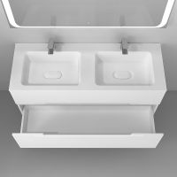 Тумба под раковину Jorno Modul 120 подвесная Белый глянец арт-Mоl.01.122/P/W — фото 9, Тумбы под раковину