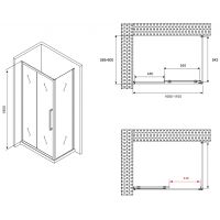 Товар: Душевой уголок Abber Schwarzer Diamant 110x60 профиль Черный стекло прозрачное арт-AG30110BH-S60B - фото 5 Душевой уголок Abber Schwarzer Diamant 110x60 профиль Черный стекло прозрачное арт-AG30110BH-S60B — фото 5, Прямоугольные душевые уголки