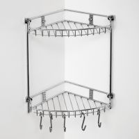 Полка корзина WasserKRAFT угловая Хром арт-K-1222 — фото 2, Полки для ванной и душа