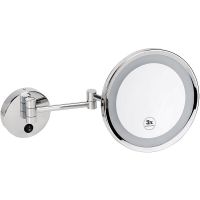 Косметическое зеркало Bemeta Cosmetic mirrors с подсветкой с увеличением Хром арт-116401772 — фото 1, Косметические зеркала