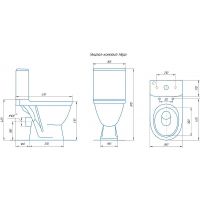 Унитаз компакт Rosa Неро Белый с бачком и сиденьем Микролифт арт-4620008195155 — фото 3, Напольные унитазы