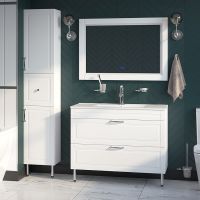 Зеркало Iddis Oxford 100 с подсветкой Белое арт-ЗЛП112 — фото 3, Зеркала в ванную комнату