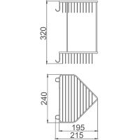 Полка корзина Haiba угловая Хром арт-HB335-1 — фото 2, Полки для ванной и душа