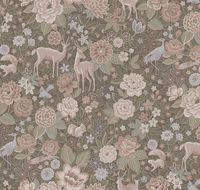 Обои LOYMINA British Style Forest Винил на флизелине (1*10,05) Коричневый/Зеленый/Бежевый, Цветы/Животные арт-BRIT3 012 — фото 2, Обои для стен